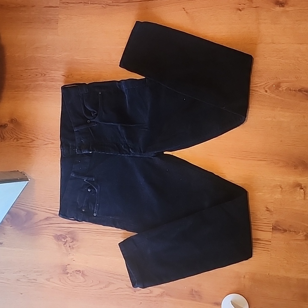 MOTHER Black Ankle Cropped Pants